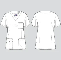Uniformix Kosmetologia|Stomatologia-Bluza medyczna, 4 kieszenie, taliowana, Select, SE1002, morski