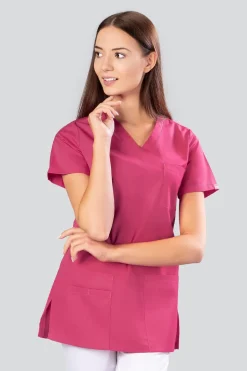 Uniformix Kosmetologia|Stomatologia-Bluza medyczna, 4 kieszenie, taliowana, Select, SE1002, oberżyna