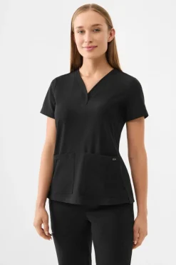 Uniformix Fizjoterapia|Bluzy-Bluza medyczna damska Healing Hands Quest HH751 BLAC