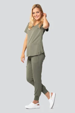Uniformix Fizjoterapia|Bluzy-Bluza medyczna damska Med Couture Performance Touch, 7459-OLIV