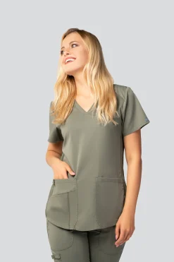 Uniformix Fizjoterapia|Bluzy-Bluza medyczna damska Med Couture Performance Touch, 7459-OLIV