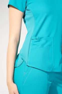 Uniformix Fizjoterapia|Bluzy-Bluza medyczna damska Med Couture Performance Touch, 7459-TEAL