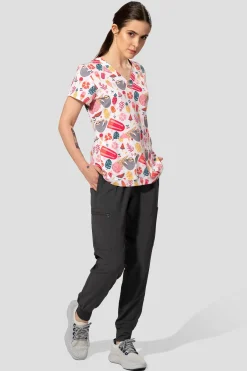 Uniformix Stomatologia|Pozostałe-Bluza medyczna damska Med Couture PRINT, 8564 SLPA