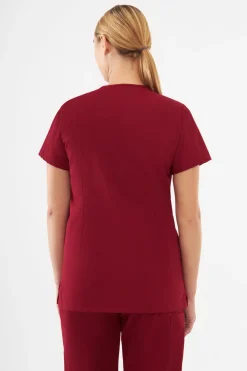 Uniformix Fizjoterapia|Kosmetologia-Bluza medyczna damska, TEAM T1000, Burgundy