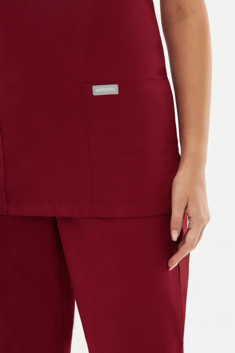 Uniformix Fizjoterapia|Kosmetologia-Bluza medyczna damska, TEAM T1000, Burgundy