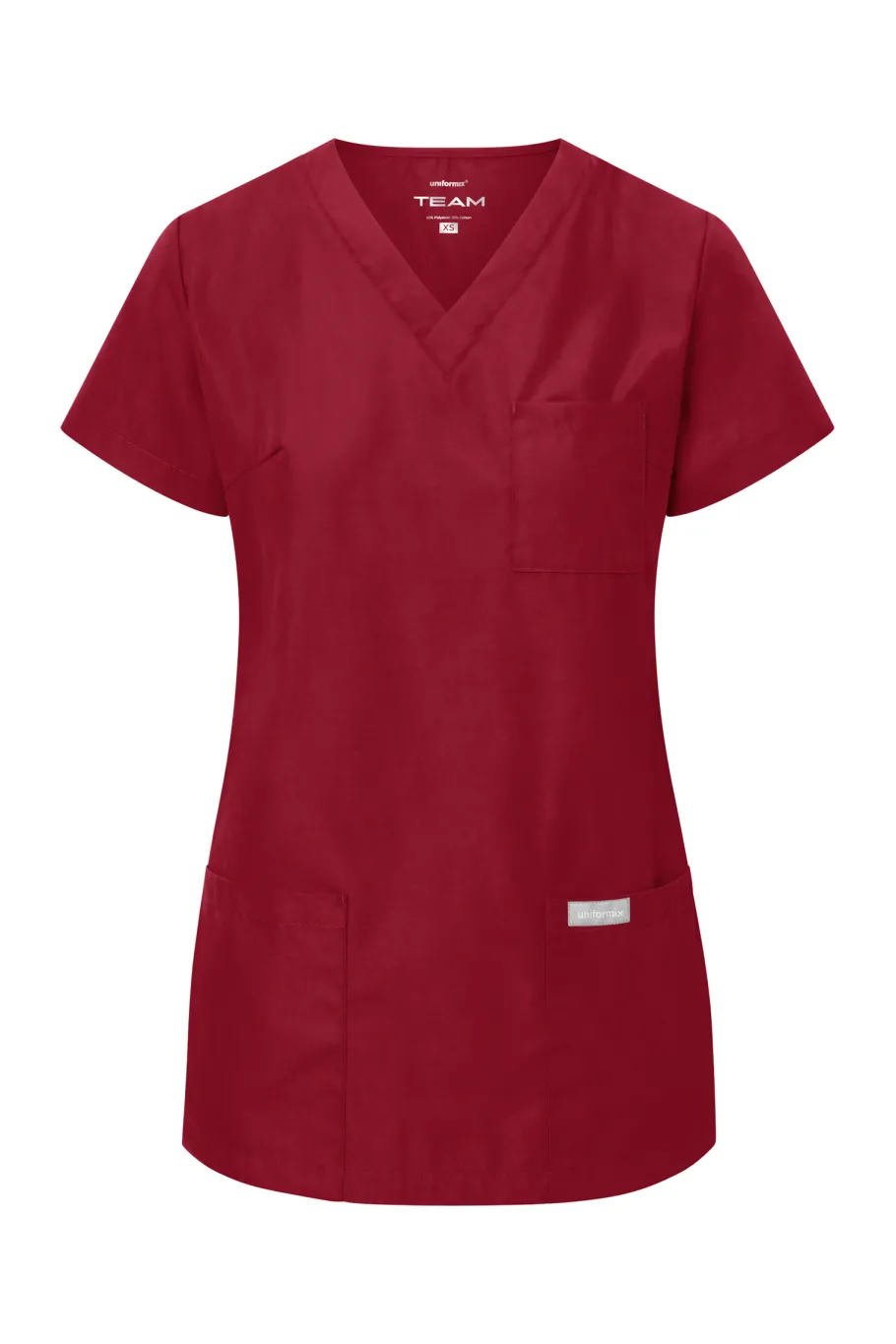 Uniformix Fizjoterapia|Kosmetologia-Bluza medyczna damska, TEAM T1000, Burgundy