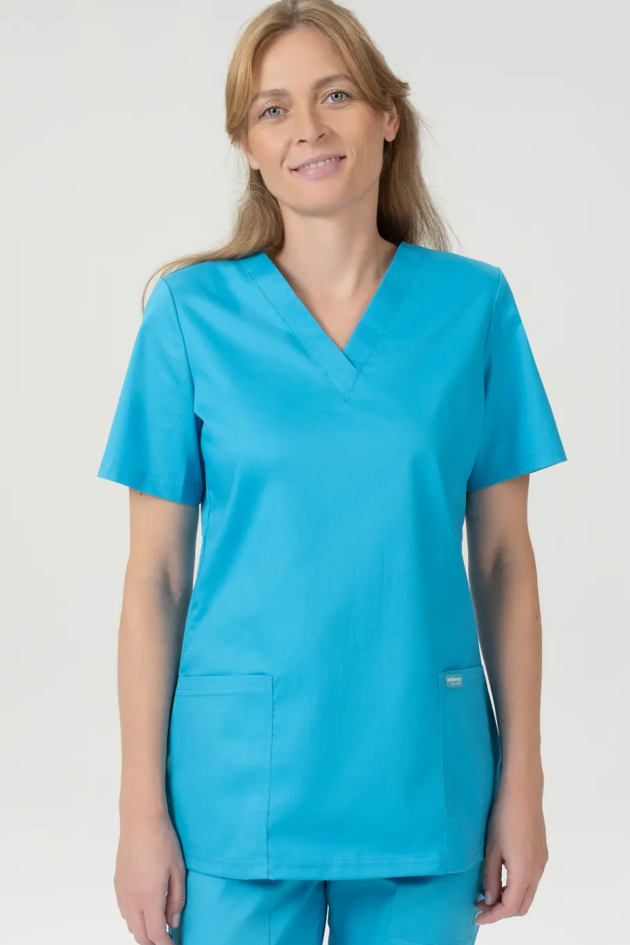 Uniformix Kosmetologia|Stomatologia-Bluza medyczna damska, FLEX ZONE FZ1001B, turkusowy