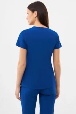 Uniformix Fizjoterapia|Kosmetologia-Bluza medyczna damska , Super Flex 4000-Royal Blue