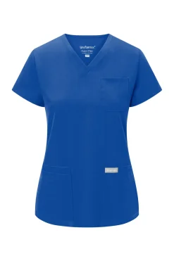 Uniformix Fizjoterapia|Kosmetologia-Bluza medyczna damska , Super Flex 4000-Royal Blue