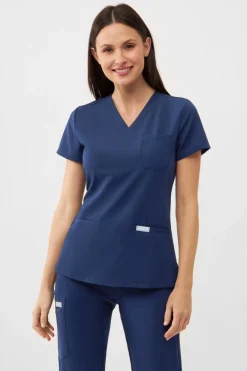 Uniformix Fizjoterapia|Kosmetologia-Bluza medyczna damska RayOn, 3000, Navy