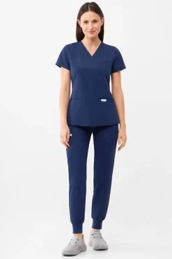 Uniformix Fizjoterapia|Kosmetologia-Bluza medyczna damska RayOn, 3000, Navy