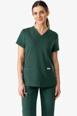 Uniformix Fizjoterapia|Kosmetologia-Bluza medyczna damska RayOn, 3000, Hunter Green