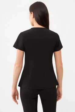 Uniformix Fizjoterapia|Kosmetologia-Bluza medyczna damska , Super Flex 4000-Black