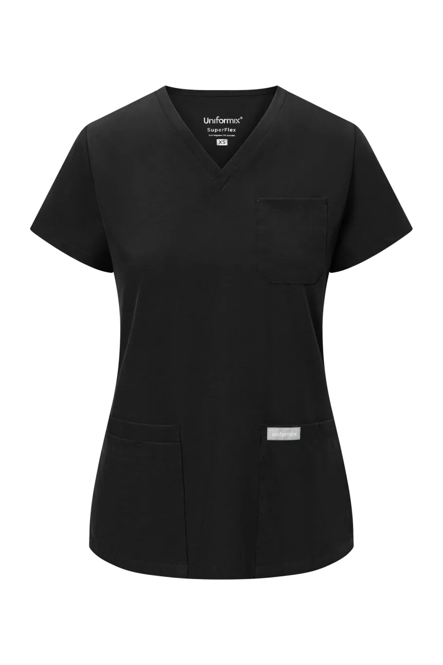 Uniformix Fizjoterapia|Kosmetologia-Bluza medyczna damska , Super Flex 4000-Black