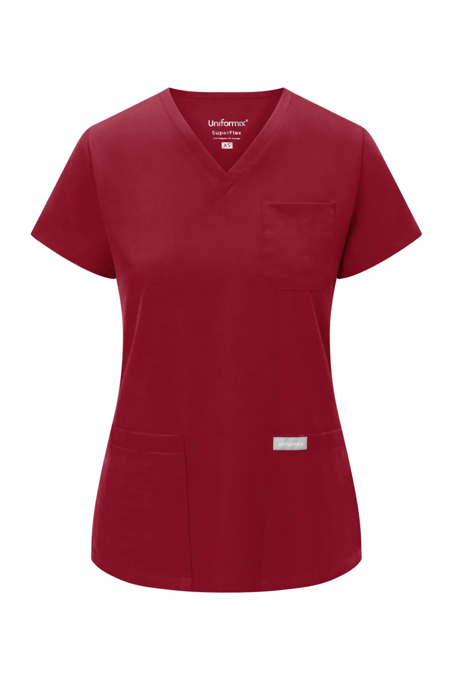 Uniformix Fizjoterapia|Kosmetologia-Bluza medyczna damska , Super Flex 4000-Burgundy