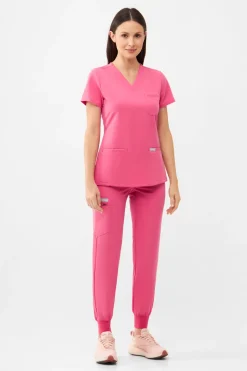 Uniformix Fizjoterapia|Kosmetologia-Bluza medyczna damska RayOn, 3000, Rust Red