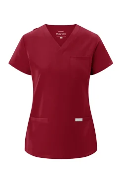 Uniformix Fizjoterapia|Kosmetologia-Bluza medyczna damska RayOn, 3000, Burgundy