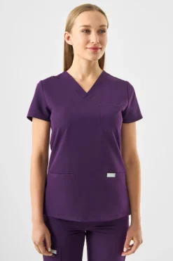 Uniformix Fizjoterapia|Kosmetologia-Bluza medyczna damska RayOn, 3000, Dark Purple