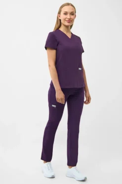 Uniformix Fizjoterapia|Kosmetologia-Bluza medyczna damska RayOn, 3000, Dark Purple