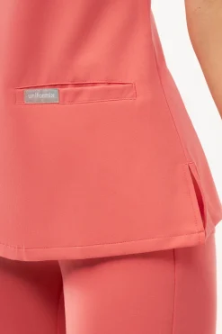 Uniformix Fizjoterapia|Kosmetologia-Bluza medyczna damska RayOn, 3000, Salomon Orange