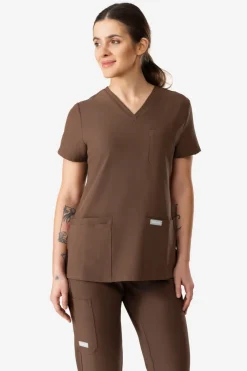 Uniformix Fizjoterapia|Kosmetologia-Bluza medyczna damska , Super Flex 4000-Fresh Roast