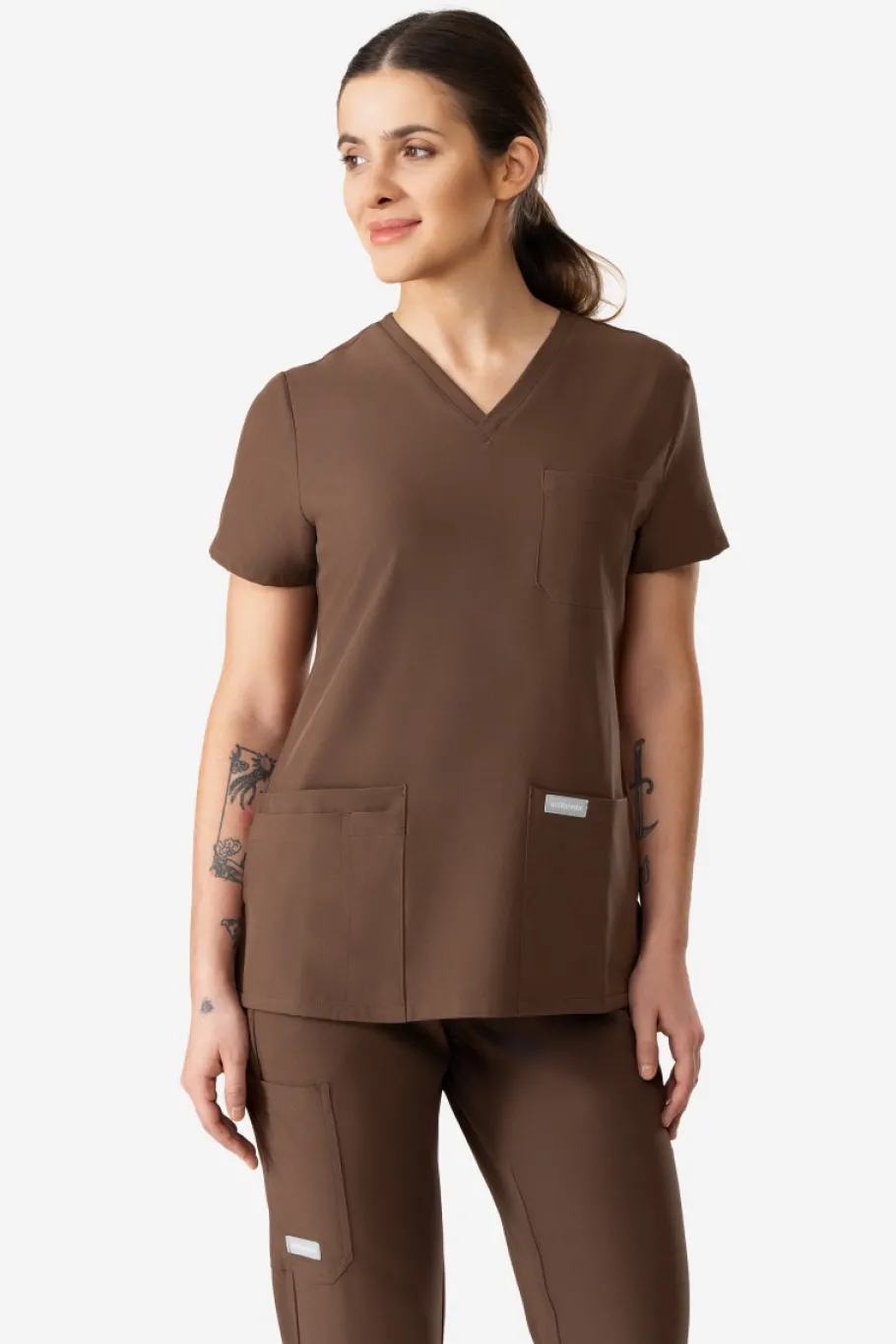 Uniformix Fizjoterapia|Kosmetologia-Bluza medyczna damska , Super Flex 4000-Fresh Roast