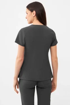 Uniformix Fizjoterapia|Kosmetologia-Bluza medyczna damska , Super Flex 4000-Dark Grey