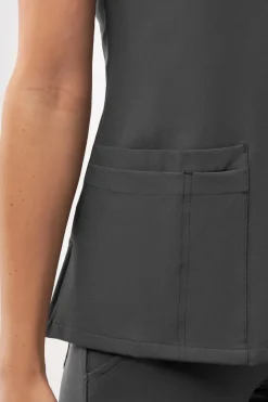 Uniformix Fizjoterapia|Kosmetologia-Bluza medyczna damska , Super Flex 4000-Dark Grey