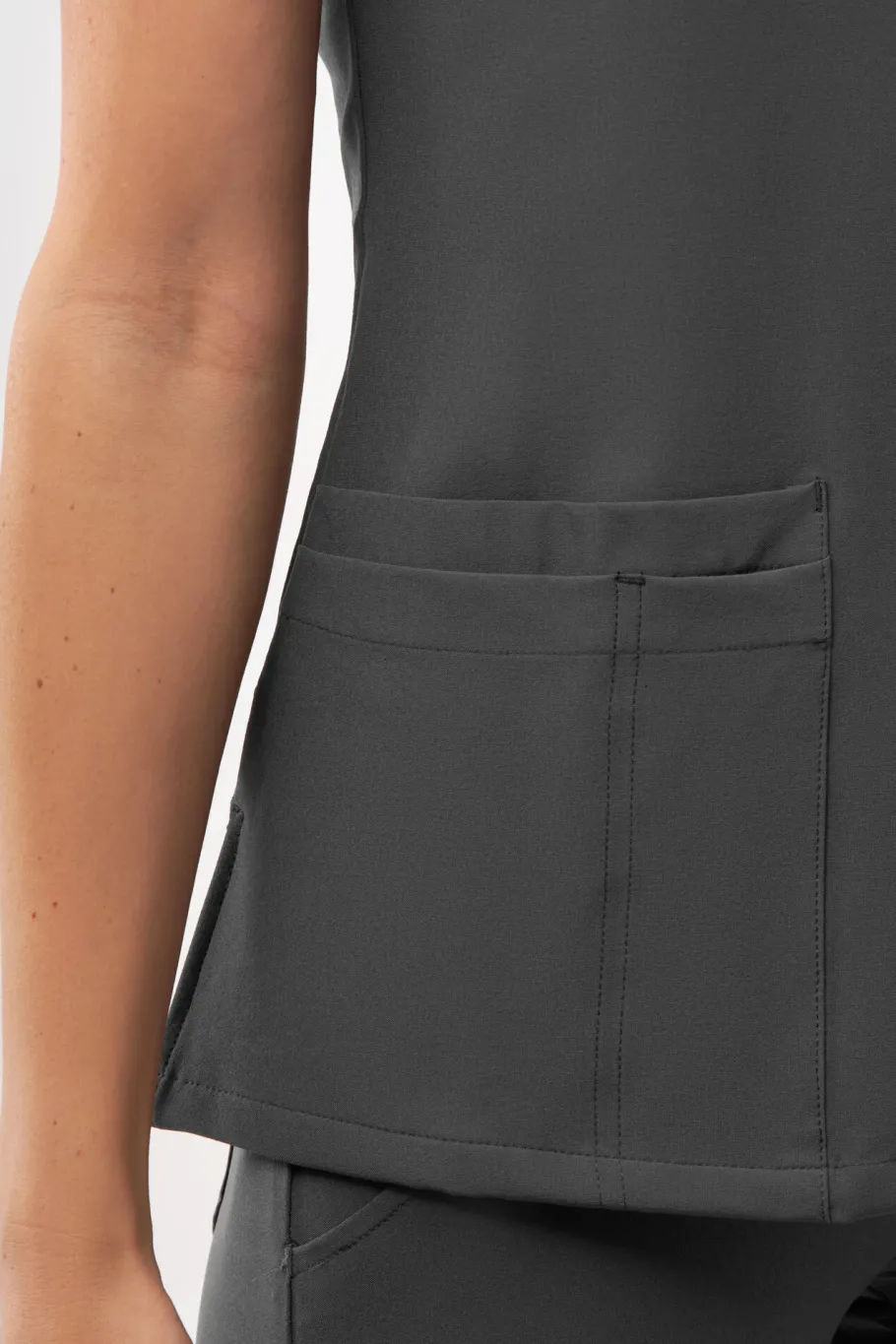 Uniformix Fizjoterapia|Kosmetologia-Bluza medyczna damska , Super Flex 4000-Dark Grey