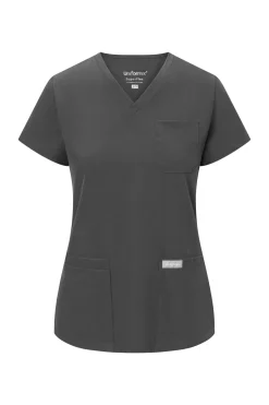 Uniformix Fizjoterapia|Kosmetologia-Bluza medyczna damska , Super Flex 4000-Dark Grey
