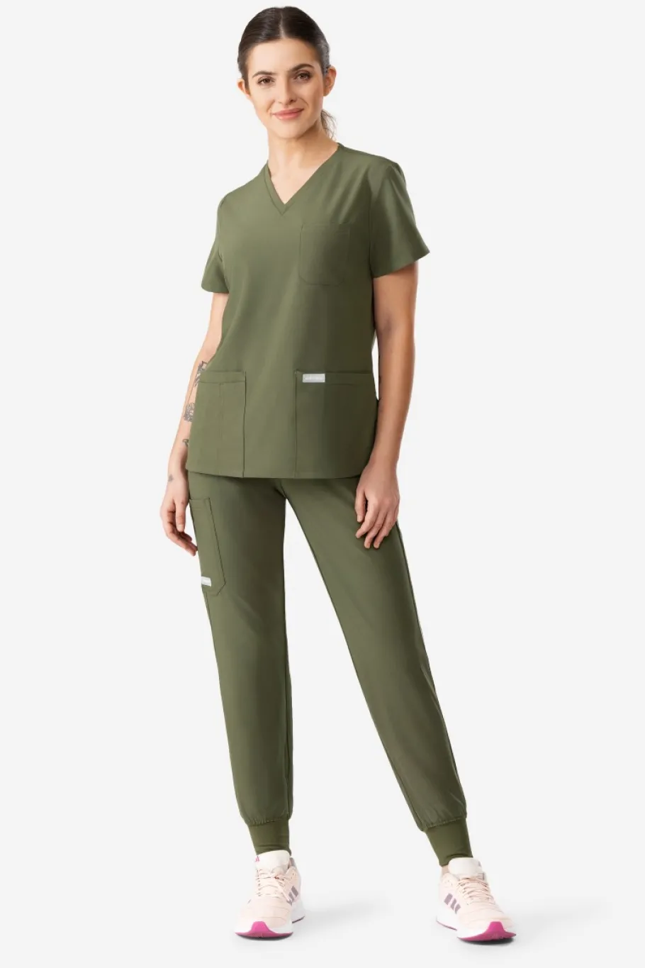 Uniformix Fizjoterapia|Kosmetologia-Bluza medyczna damska , Super Flex 4000-Tea Leaf
