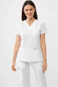 Uniformix Fizjoterapia|Kosmetologia-Bluza medyczna damska RayOn, 3000, White