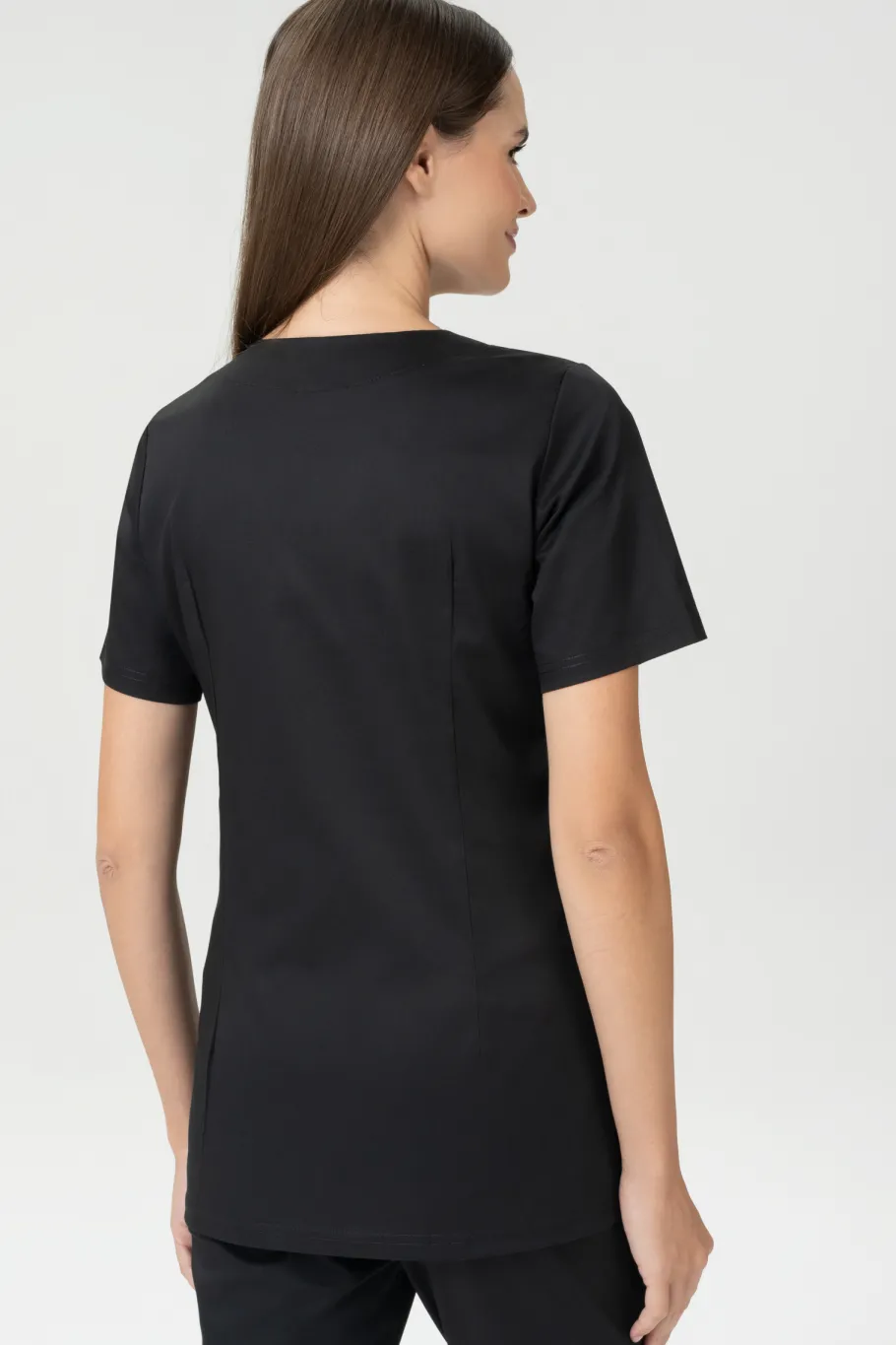 Uniformix Kosmetologia|Stomatologia-Bluza medyczna damska, FLEX ZONE FZ1001B, czarna