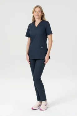 Uniformix Kosmetologia|Stomatologia-Bluza medyczna damska, FLEX ZONE FZ1001B, czarna