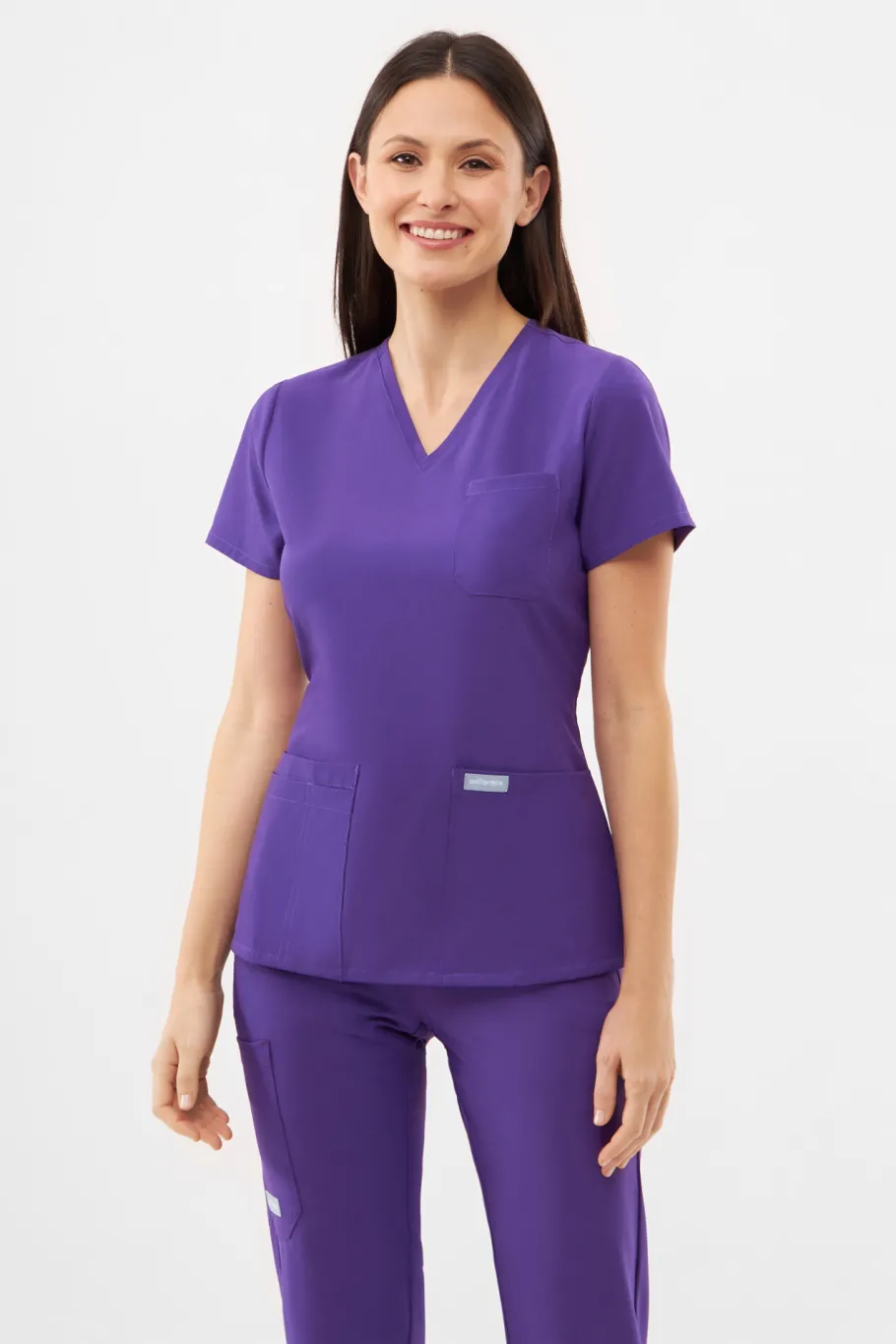 Uniformix Fizjoterapia|Kosmetologia-Bluza medyczna damska , Super Flex 4000-Plum wine