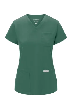 Uniformix Fizjoterapia|Kosmetologia-Bluza medyczna damska , Super Flex 4000-Hunter green
