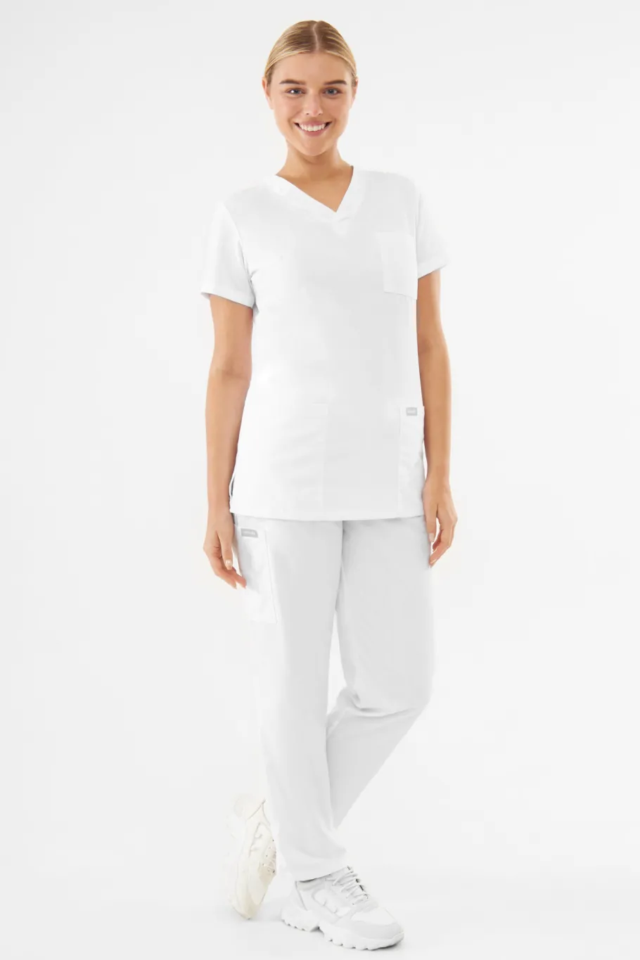 Uniformix Fizjoterapia|Kosmetologia-Bluza medyczna damska, TEAM T1000, White