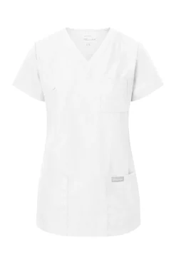 Uniformix Fizjoterapia|Kosmetologia-Bluza medyczna damska, TEAM T1000, White