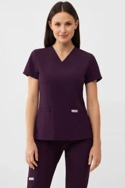 Uniformix Kosmetologia|Stomatologia-Bluza medyczna damska , Super Flex 4000-Dark Purple
