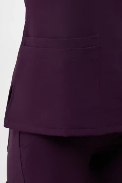 Uniformix Kosmetologia|Stomatologia-Bluza medyczna damska , Super Flex 4000-Dark Purple