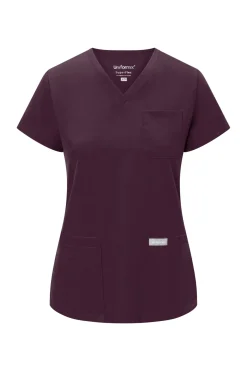 Uniformix Kosmetologia|Stomatologia-Bluza medyczna damska , Super Flex 4000-Dark Purple