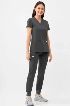 Uniformix Fizjoterapia|Kosmetologia-Bluza medyczna damska RayOn, 3000, Dark Grey
