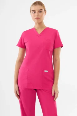 Uniformix Fizjoterapia|Kosmetologia-Bluza medyczna damska, TEAM T1000, Virtual Pink