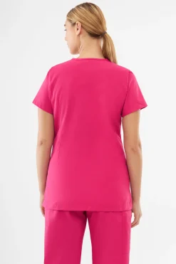 Uniformix Fizjoterapia|Kosmetologia-Bluza medyczna damska, TEAM T1000, Virtual Pink