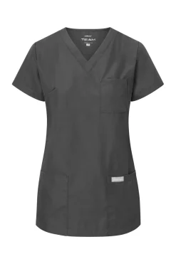 Uniformix Fizjoterapia|Kosmetologia-Bluza medyczna damska, TEAM T1000, Dark gray