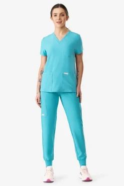 Uniformix Fizjoterapia|Kosmetologia-Bluza medyczna damska , Super Flex 4000-Teal
