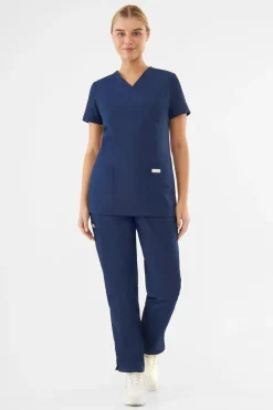 Uniformix Fizjoterapia|Kosmetologia-Bluza medyczna damska, TEAM T1000, Navy