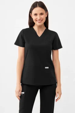Uniformix Fizjoterapia|Kosmetologia-Bluza medyczna damska RayOn, 3000, Black