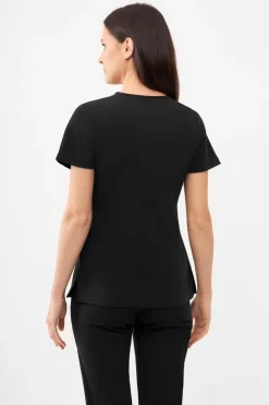 Uniformix Fizjoterapia|Kosmetologia-Bluza medyczna damska RayOn, 3000, Black