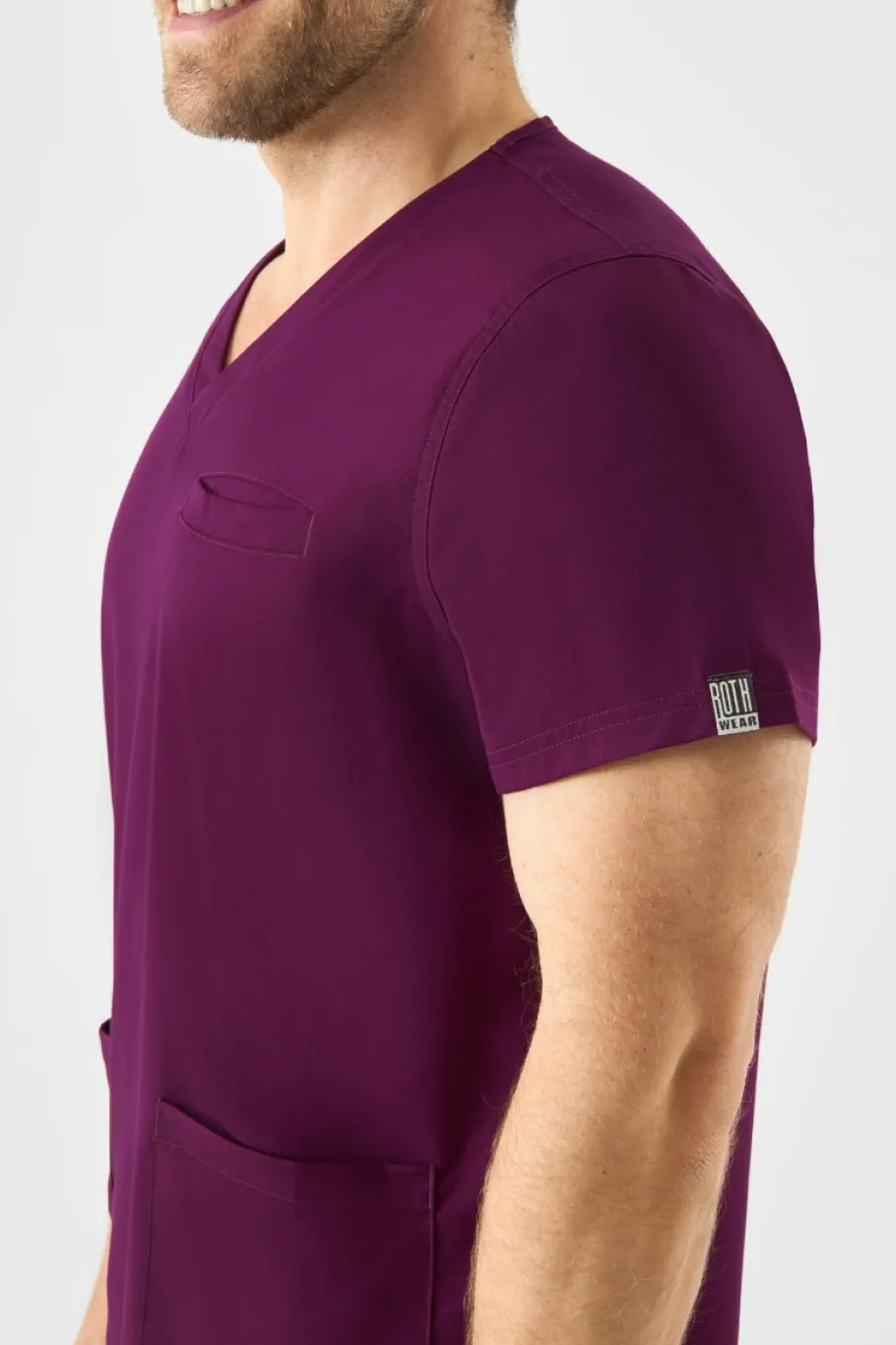 Uniformix Bluzy-Bluza medyczna męska Med Couture RothWear, 7477-WINE